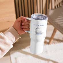 Load image into Gallery viewer, Clear Sailing In Pentwater travel mug with handle