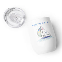 Load image into Gallery viewer, Clear Sailing In Pentwater Wine tumbler