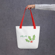 Load image into Gallery viewer, Holly Jolly Tote bag
