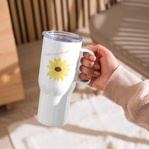 Hello Sunshine Travel mug with handle