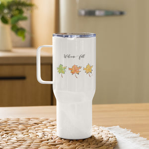 Welcome Fall Travel mug with a handle