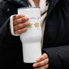 Load image into Gallery viewer, Welcome Fall Travel mug with a handle
