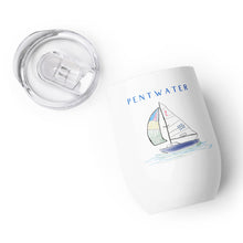 Load image into Gallery viewer, Clear Sailing In Pentwater Wine tumbler

