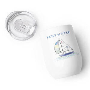 Clear Sailing In Pentwater Wine tumbler