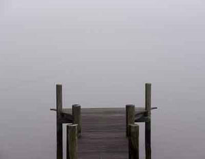 Winter Dock Matted Photo Print