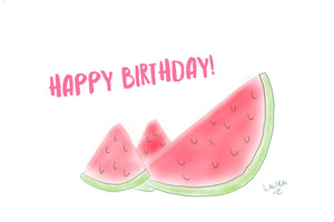 Birthday Watermelon Greeting Card