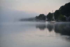 Misty Sails Matted Photo Print