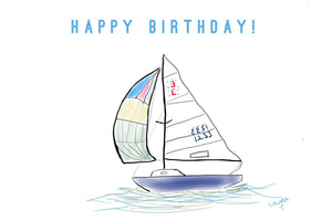 Birthday Sailboat Greeting Card