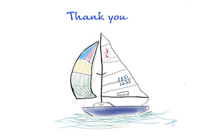 Thank You Sailboat Greeting Card