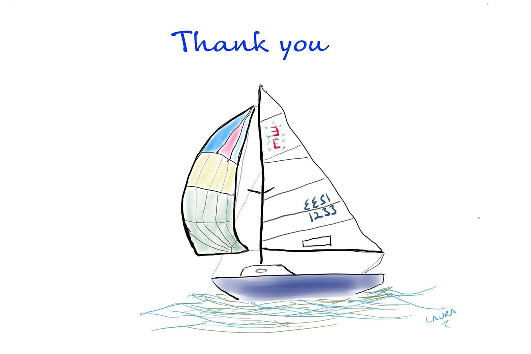Thank You Sailboat Greeting Card