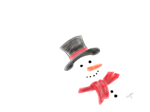 Happy Snowman Greeting Card