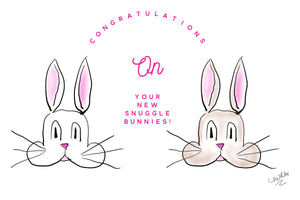 Congratulations Bunnies Greeting Card