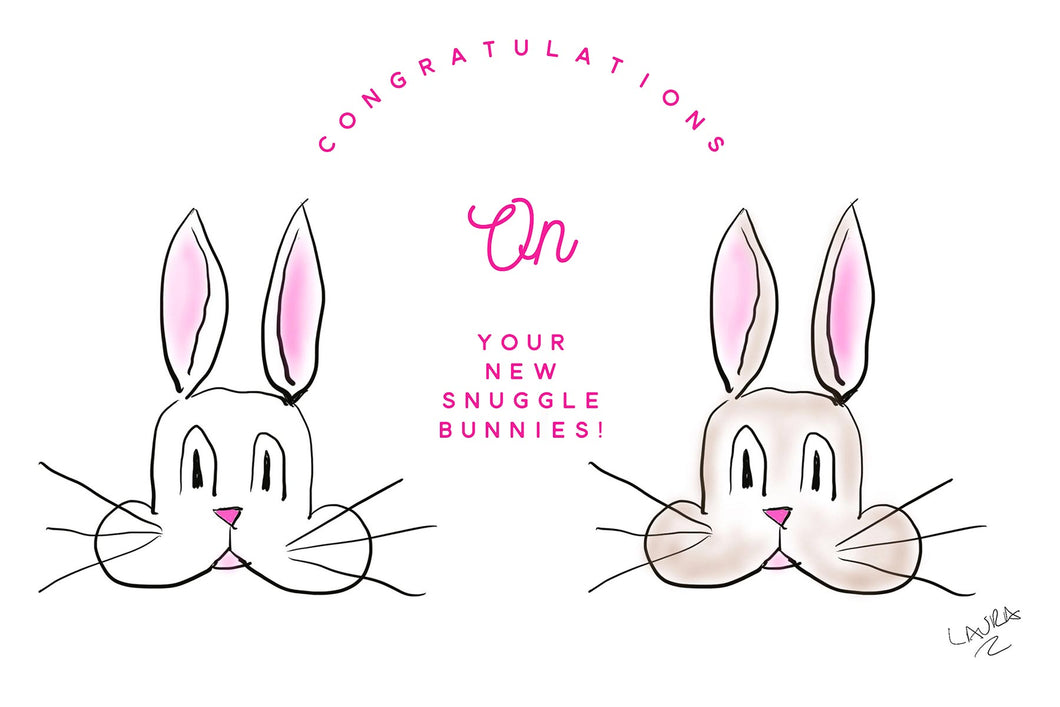 Congratulations Bunnies Greeting Card