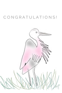 Congratulations Crane Greeting Card