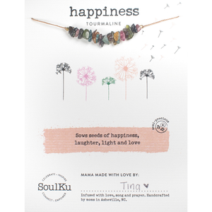 Tourmaline Seed Necklace for Happiness - SEED7