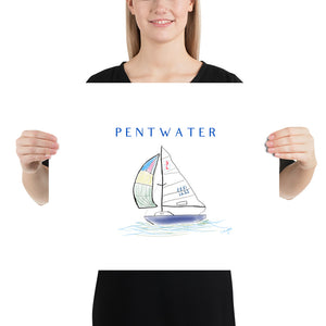 Clear Sailing In Pentwater Artistic Print