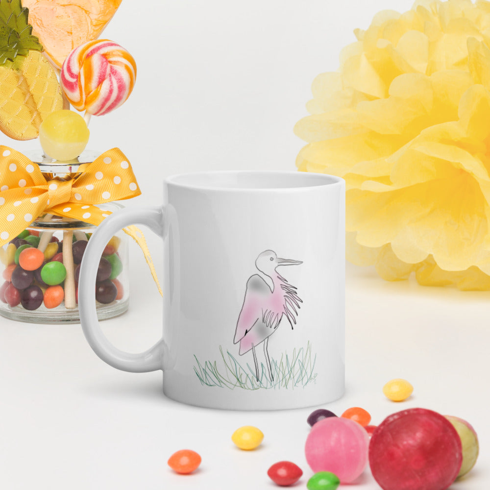 Cheerful Crane Mug